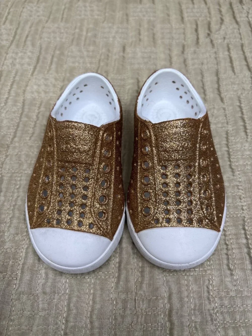 C5 Native Jefferson Bling Gold Glitter Unisex Child Shoes Sneakers